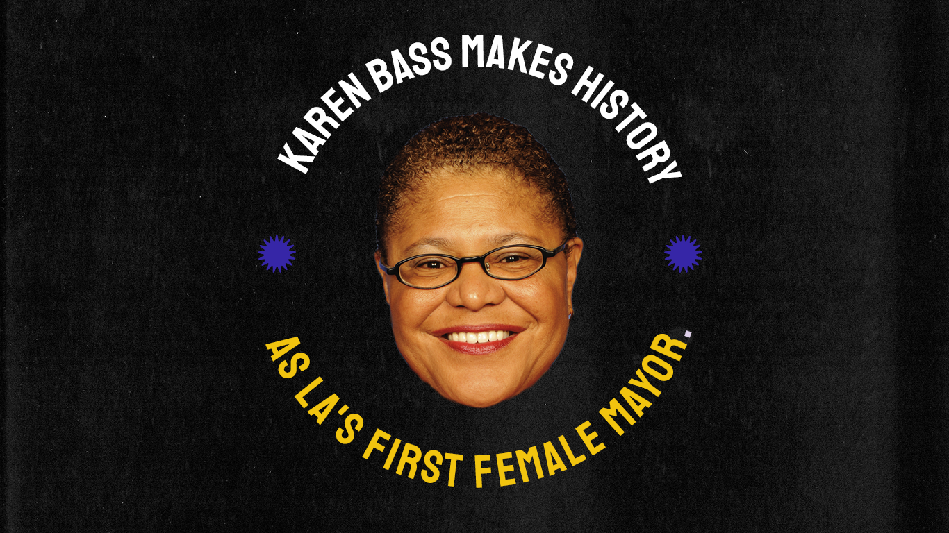 Karen Bass - first female mayor of LA